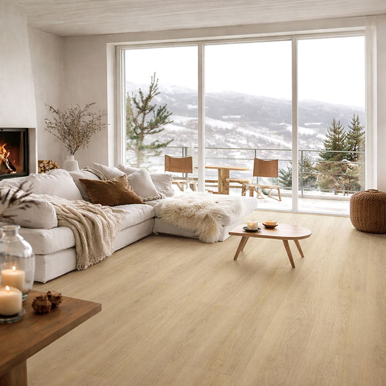 6、CEDAR OAK mockup-北欧客厅温暖
