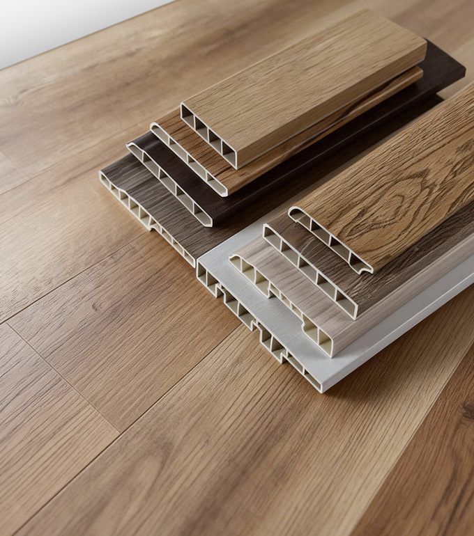 SPC flooring with neutral wood tones